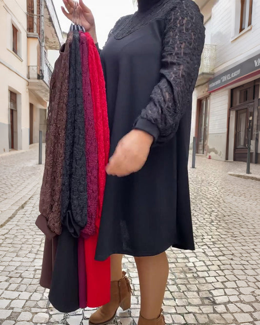 Chic Lace Overlay Dress