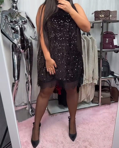 Color Block A-Line Dress