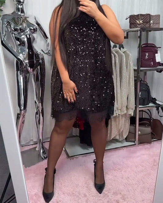 Color Block A-Line Dress