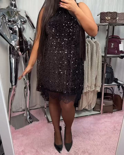 Color Block A-Line Dress