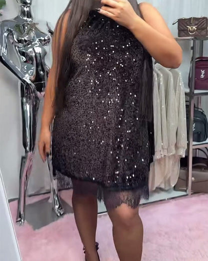 Color Block A-Line Dress