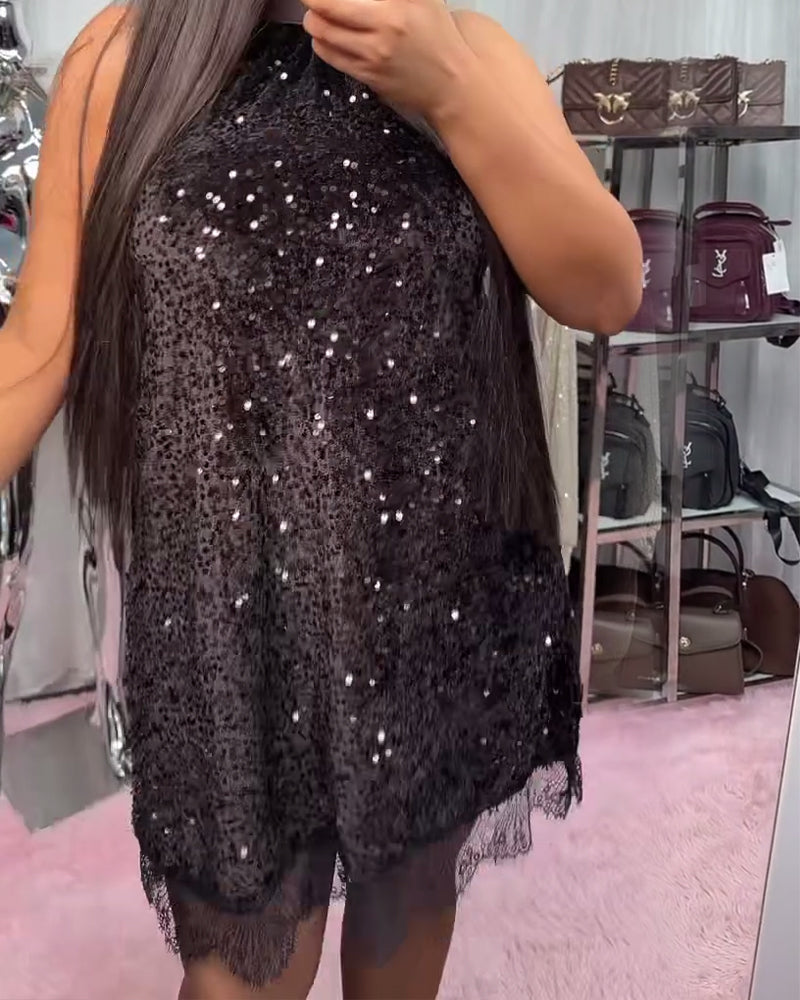 Color Block A-Line Dress