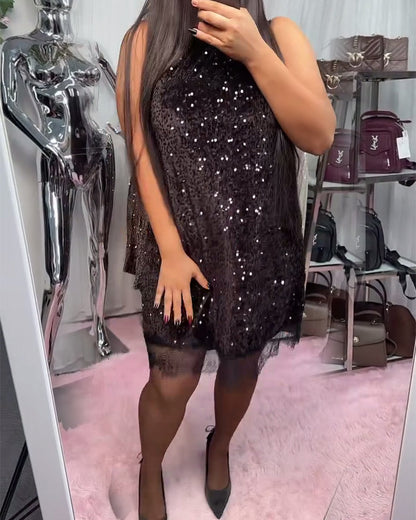 Color Block A-Line Dress