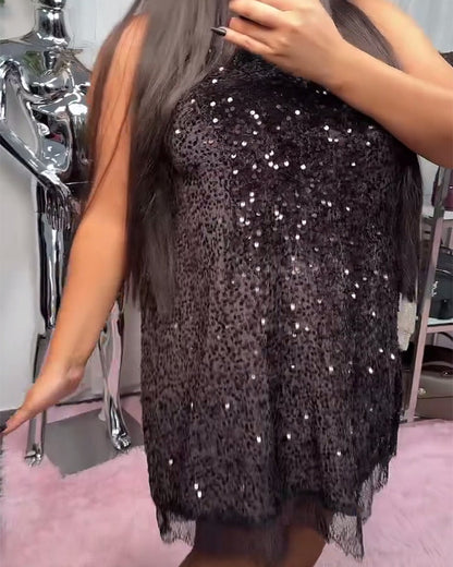 Color Block A-Line Dress